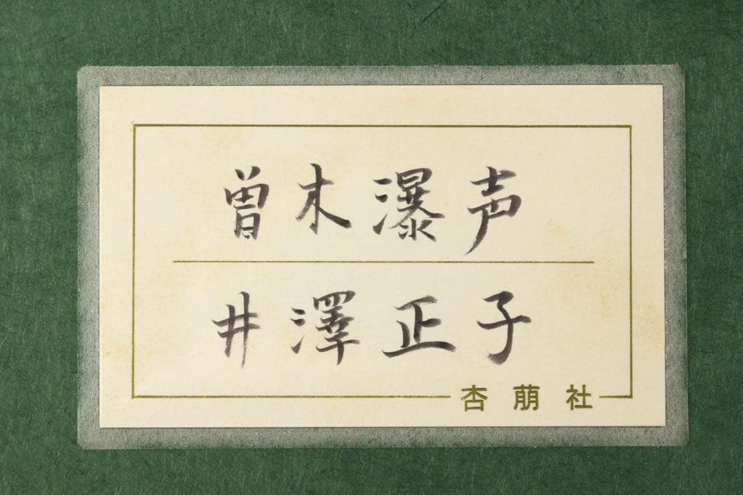 No5541 額装　井澤正子「曽木瀑声」　日本画　F10号　箱/黄袋付　送料無料