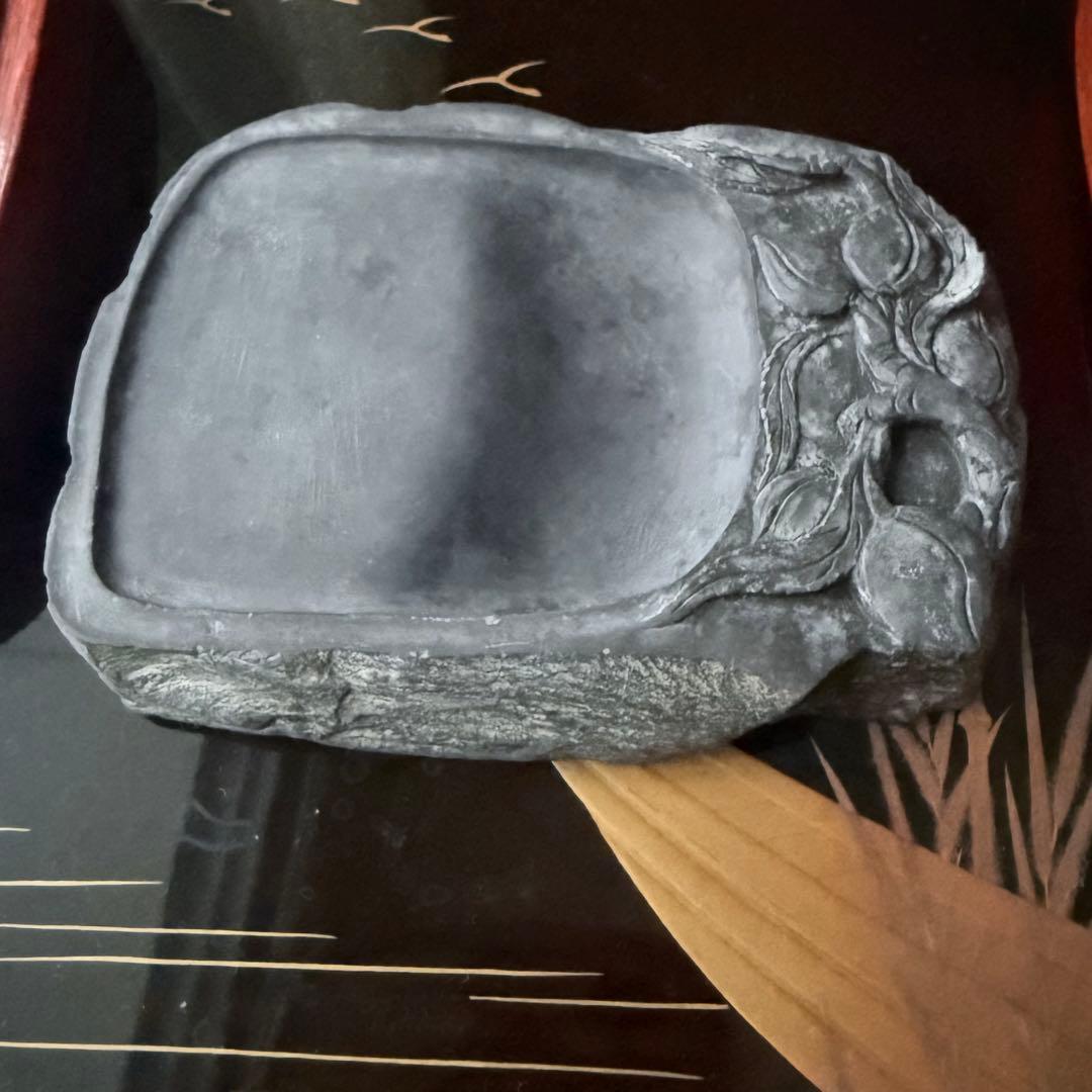 2245様感謝‼️旧家蔵出書の極み『桃陽刻天然端渓硯』」文房四宝