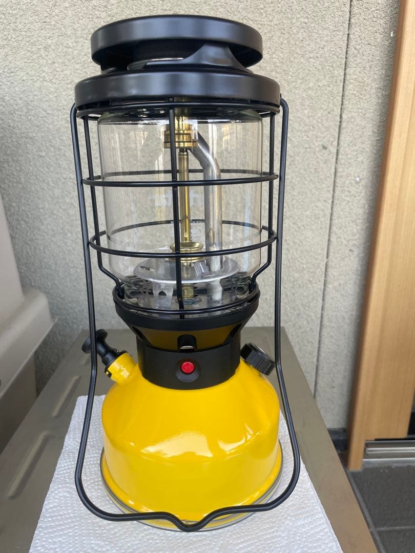 かかし コールマンランタン　ノーススター　カスタマイズ　イエロー