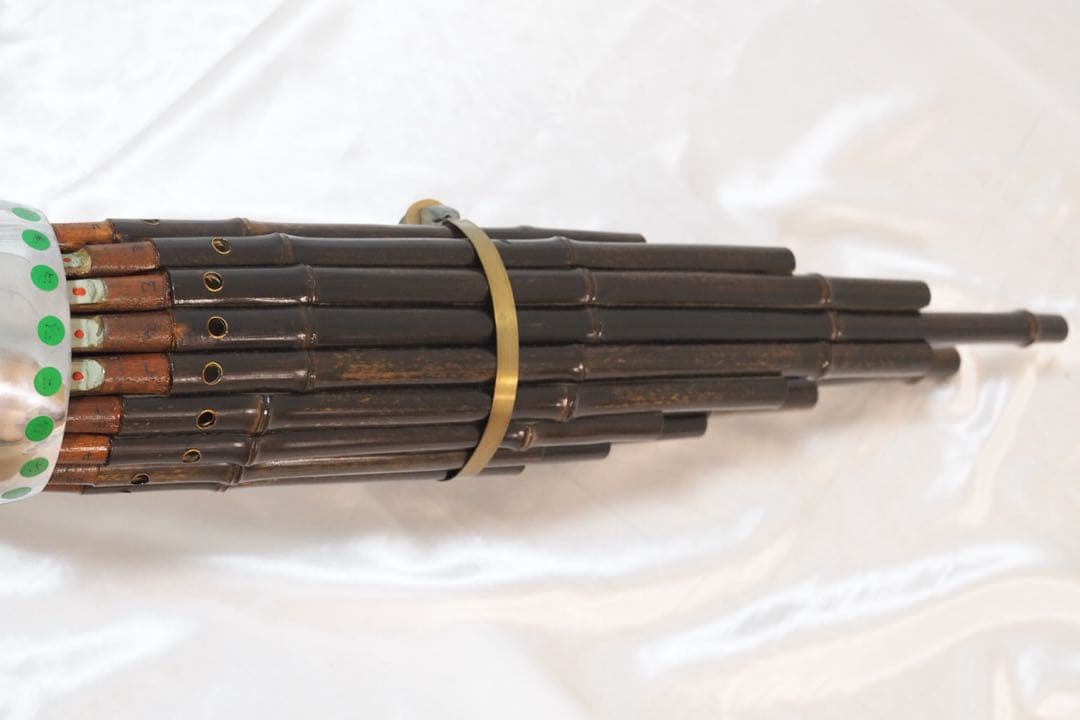 竹製 雅楽 古楽器 笙 しょう ケース付き 楽器