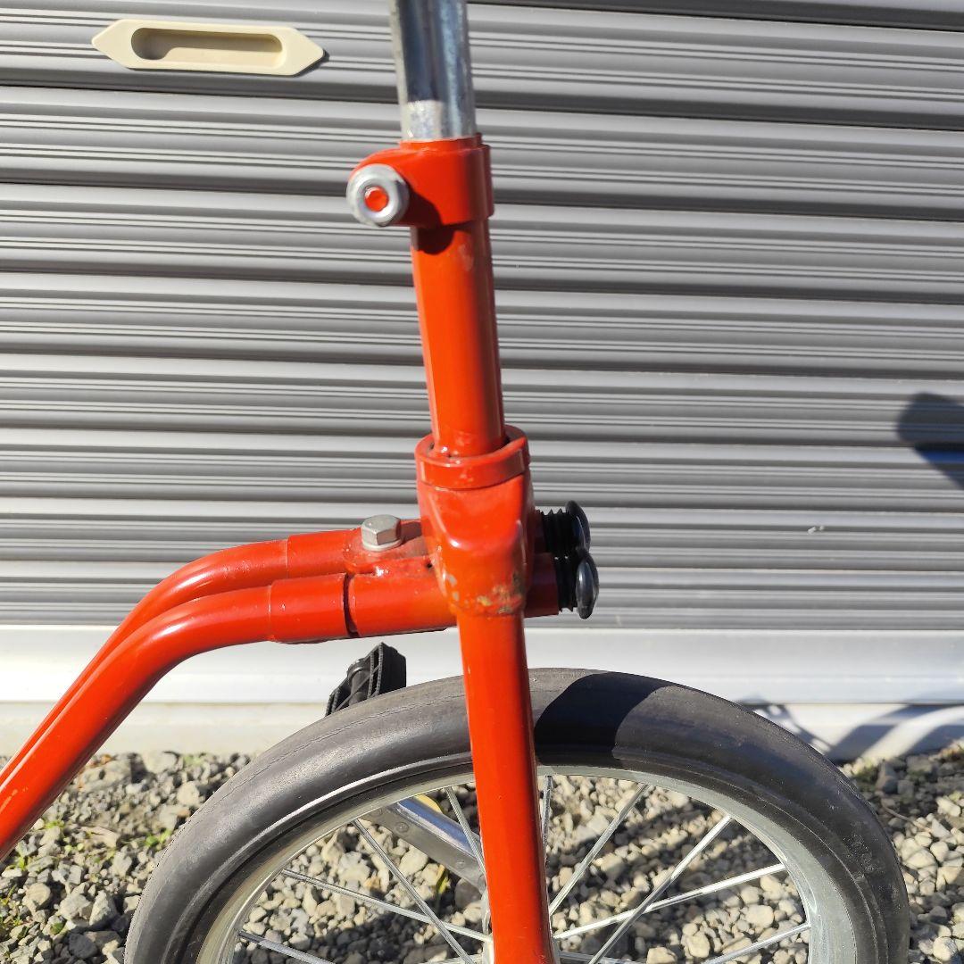 レア 珍品 補助輪付き １輪車 いちりんしゃ 赤