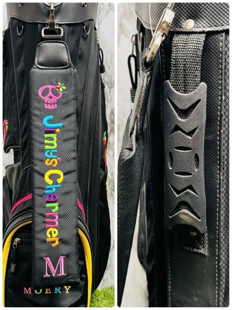 【良品】ジミーズチャーマー×モエリー スタンド式 キャディバッグ レディース