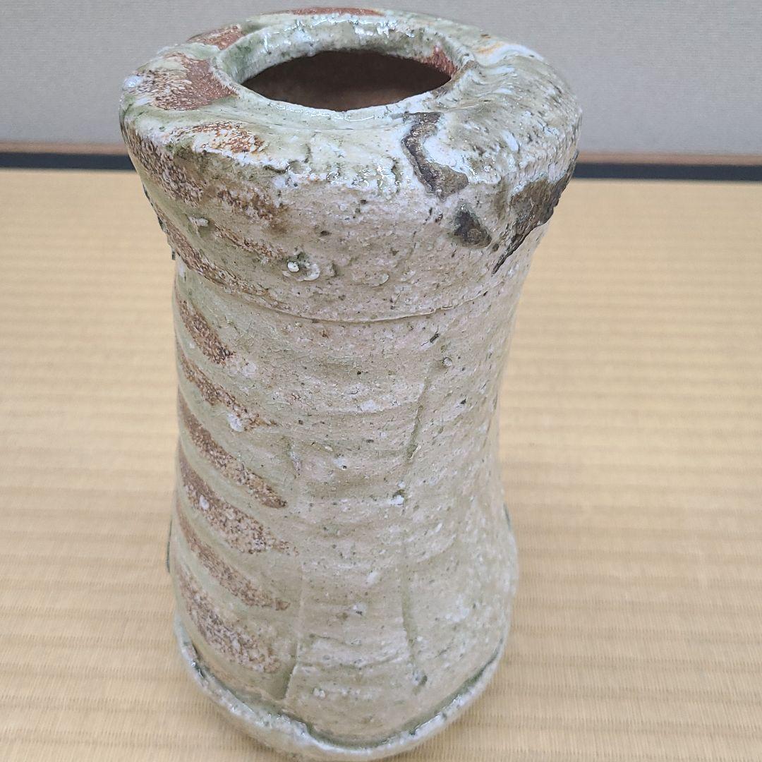 信楽焼 古谷和也作 花入 高さ8寸（約24cm） 共箱 本物保証