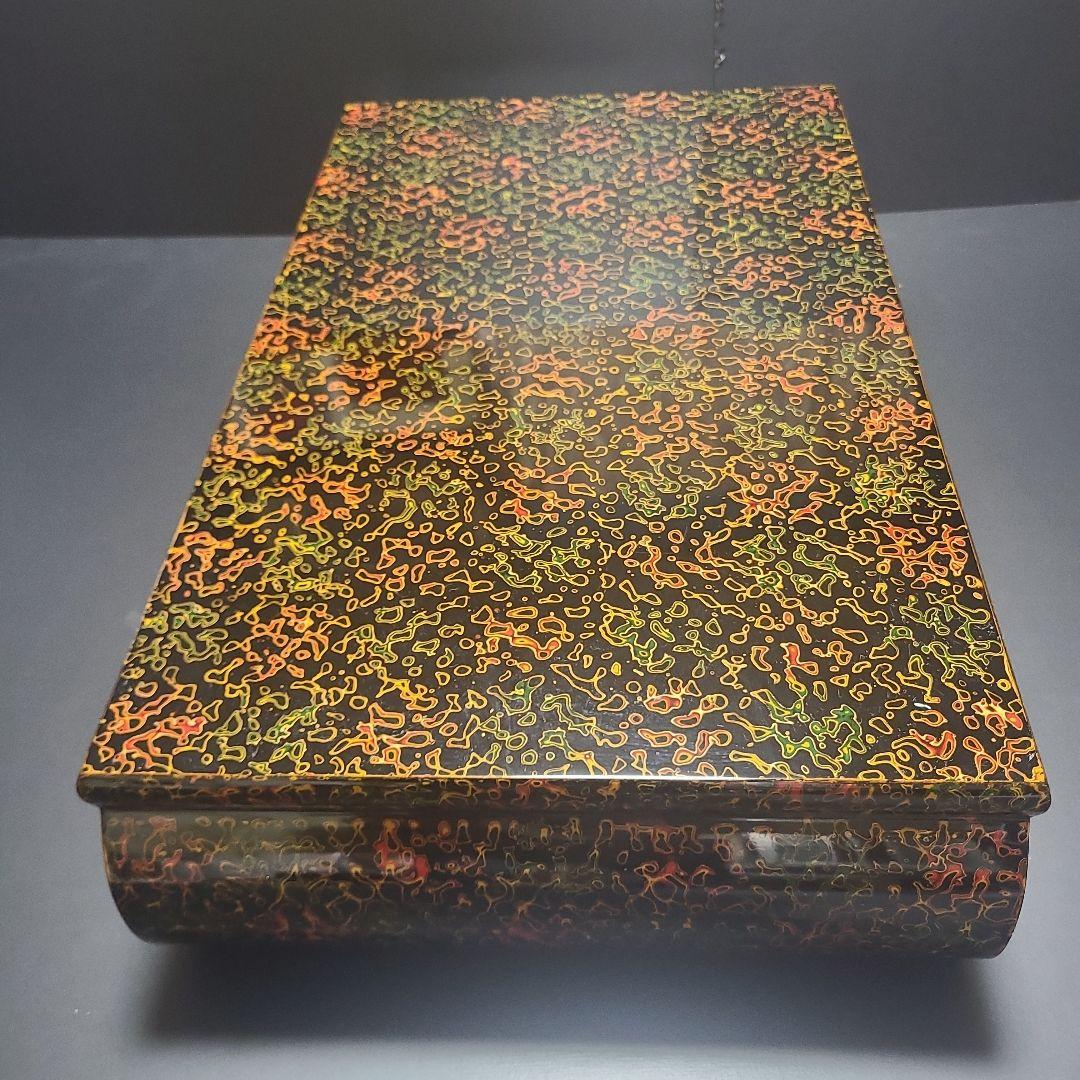 大型　大広間　横幅60cm　花台　盆栽台　漆塗り　津軽塗　唐塗　巻き足　小林漆器