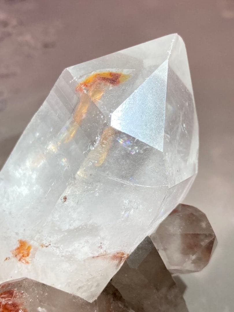 炎の精霊ঌ 　アンフィボールインクォーツ✨　クラスター　原石　クリスタル　水晶