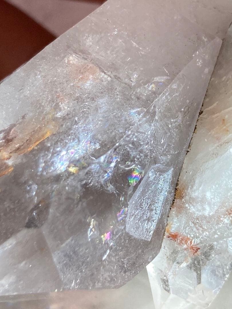 炎の精霊ঌ 　アンフィボールインクォーツ✨　クラスター　原石　クリスタル　水晶