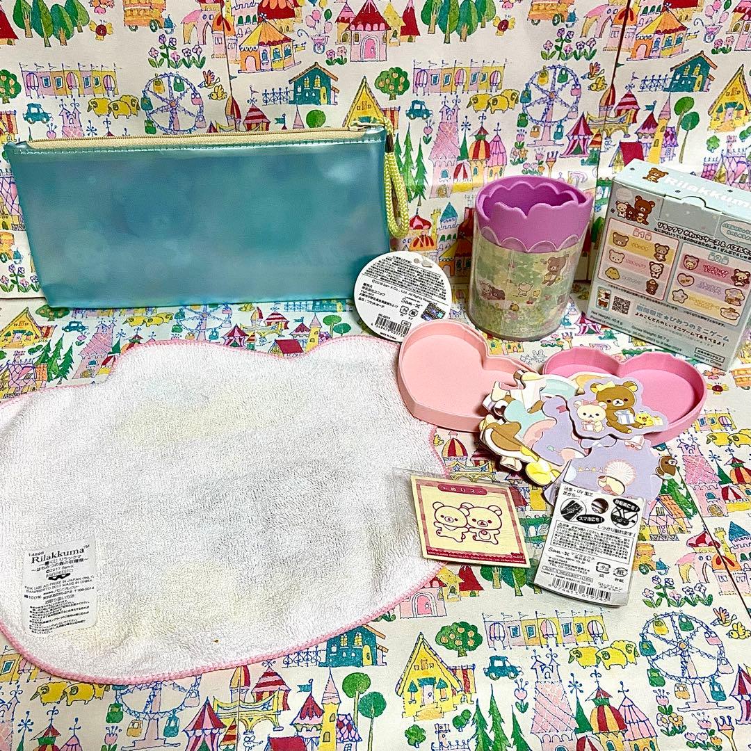 リラックマ まとめ売り23 ゴムひも付きマスコット マグカップ かばん 文具他
