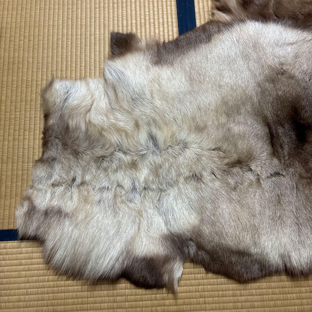 トナカイ毛皮　高級毛皮ラグ LARGE