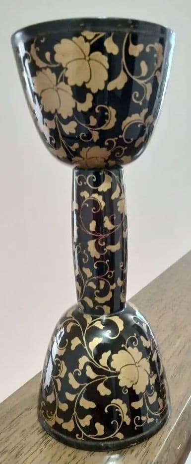 和楽器 小鼓胴 唐草蒔絵