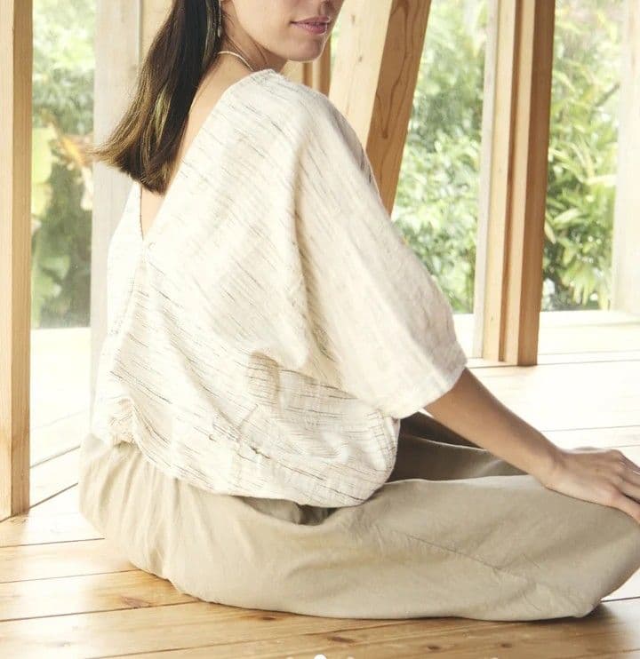 でこぴん様☆yinyang☆ハンドウーブントップ☆グレー