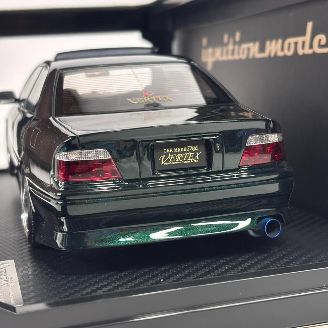 ミニカー 1/18 VERTEX JZX100 Chaser Green llic