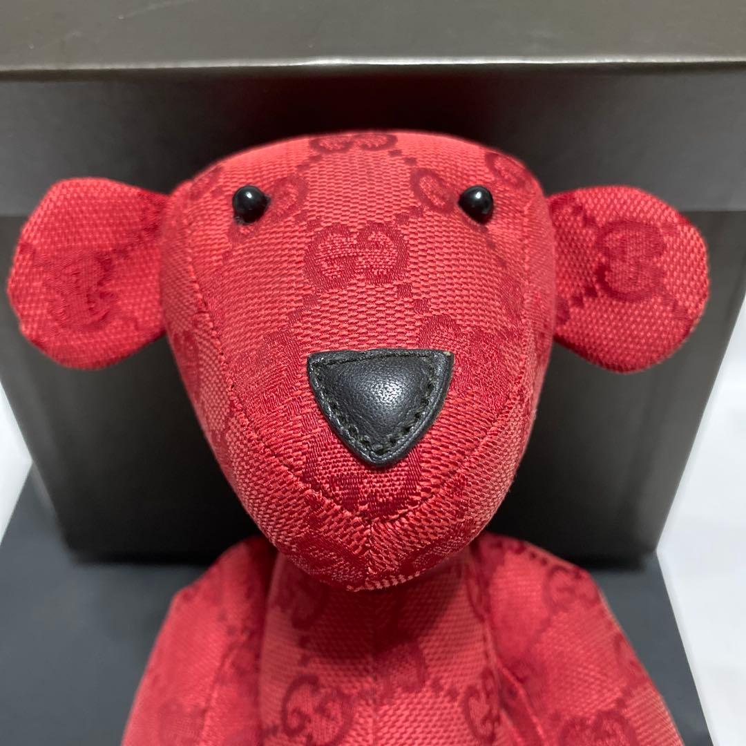 美品　グッチ　GUCCI　テディベア　GGブランドロゴ総柄　キャンバス地　箱有