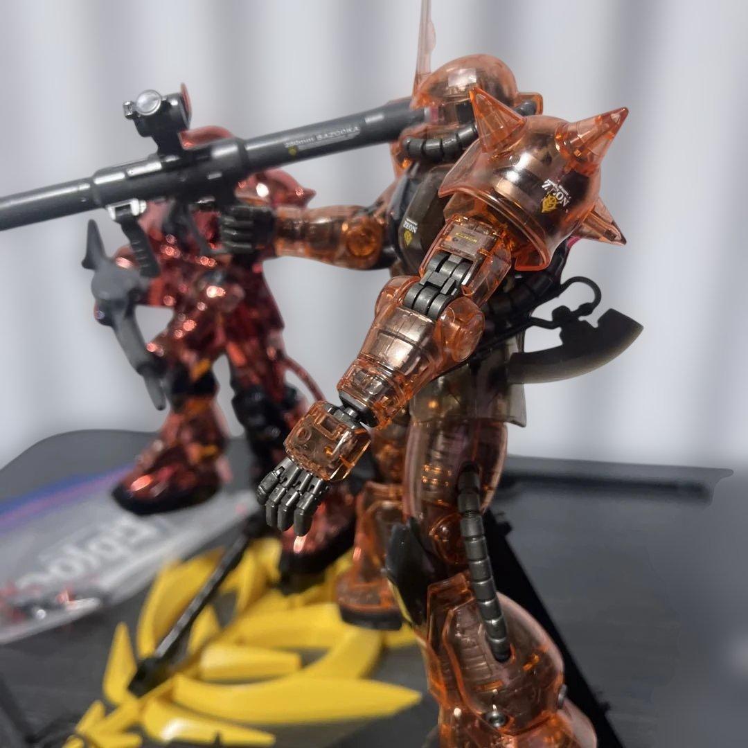 MG1/100シャア専用ザクⅡ コーティングと、クリアカラー ver.２体セット