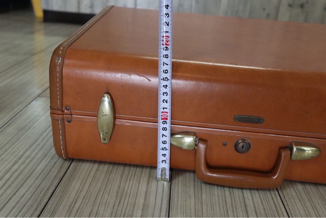 Samsonite キャメル レザー スーツケース アメリカ ヴィンテージ　家具