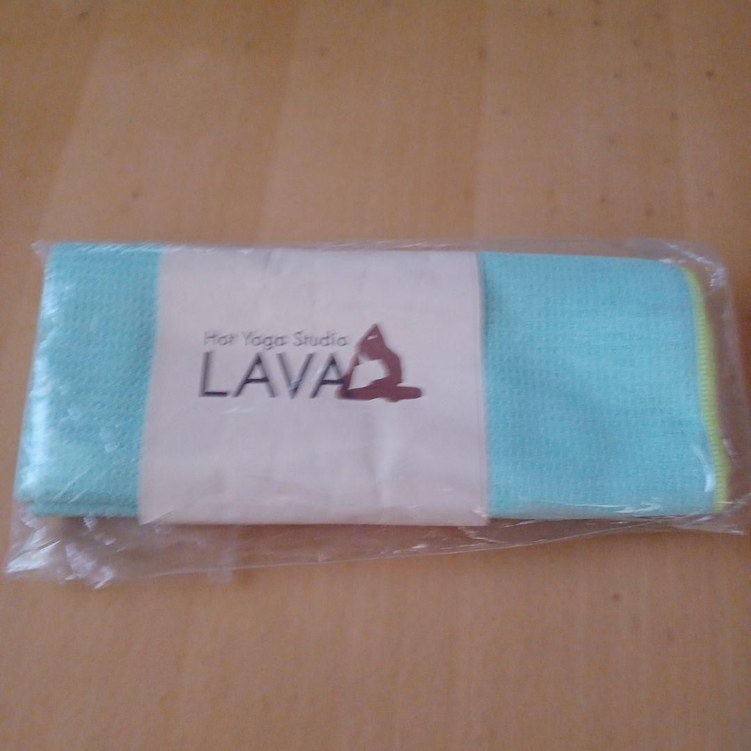 LAVA ヨガマット 緑色とタオル、ラグセット