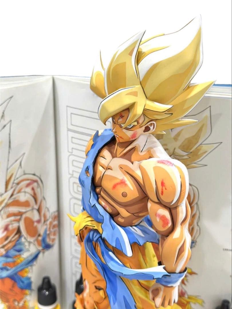 ドラゴンボールSMSP サイズ 伝説の超サイヤ人 孫悟空 リペイント 二次元彩色