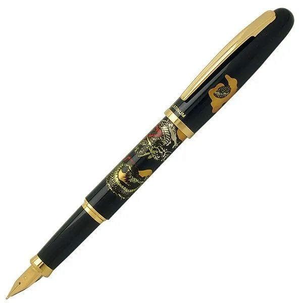 値下げしました！【新品】プラチナ万年筆 近代蒔絵「美巧・双龍」細字（Ｆ）おまけ付