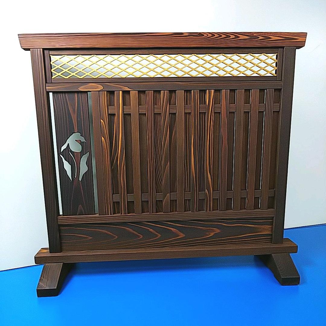 【逸品】和風衝立 間仕切り スクリーン【美品】