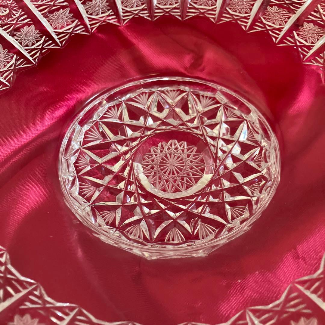 ボスポラスクリスタルボウル30.5cm 昭和レトロ　アンティーク