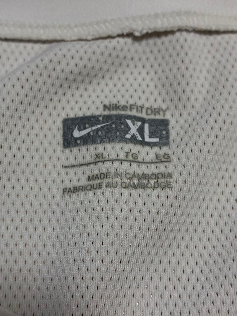 NIKE テニス メンズ タンクトップ XL Dri-FIT ホワイトxブルー