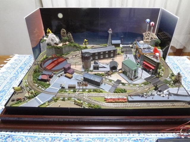 週刊SL鉄道模型 レイアウト・ジオラマ完成品 転車台ライト点灯PWケースNゲージ