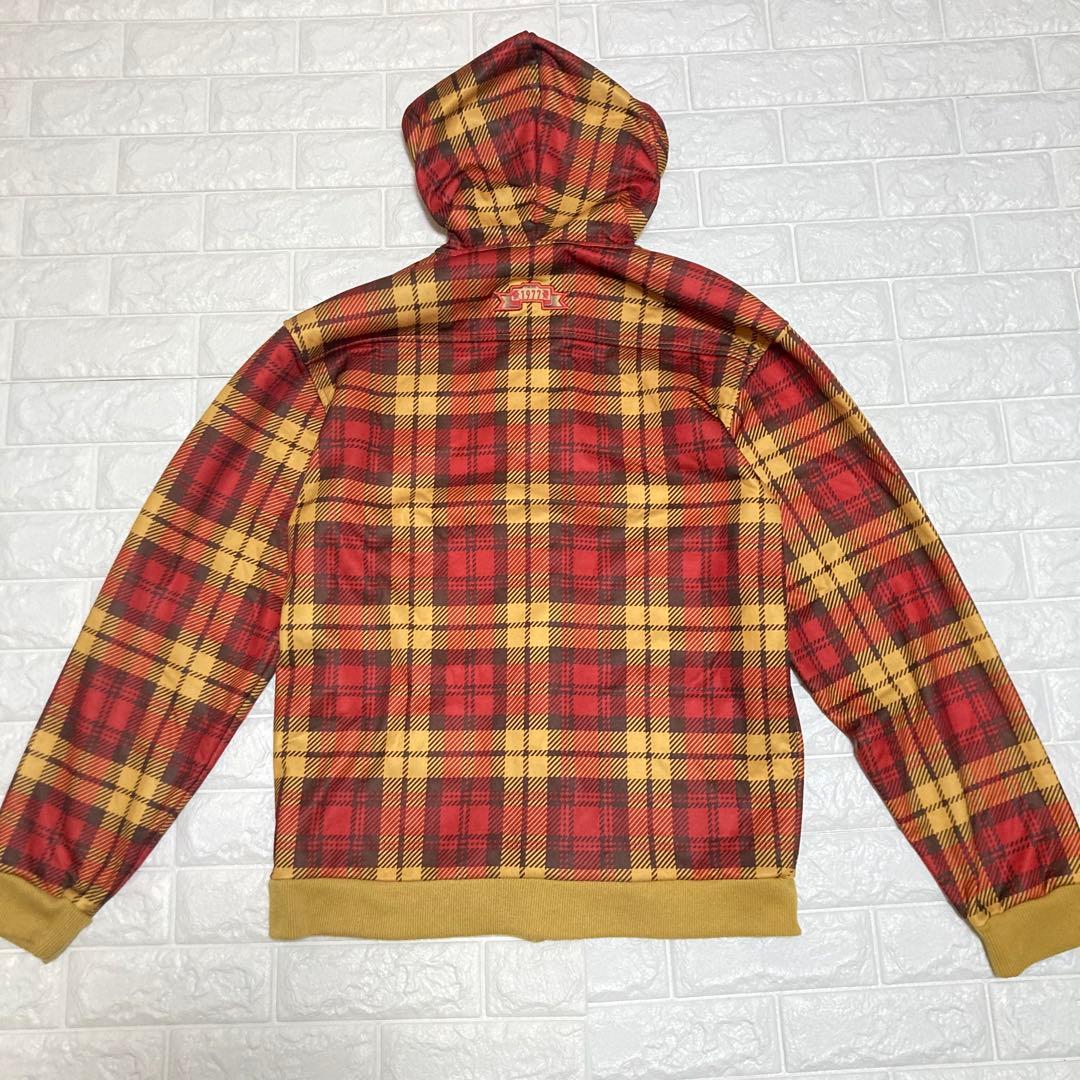 Burton フード付き スノーボードウエア 撥水パーカー チェック柄 Ｌサイズ