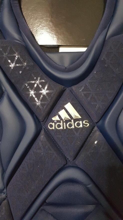 新品USA限定発売最高級☆adidasProキャッチャープロテクター＋レガース紺