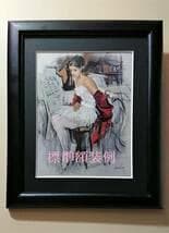 川瀬巴水、【塩原畑下り】、希少画集画、状態良好、新品額 額装付、送料無料