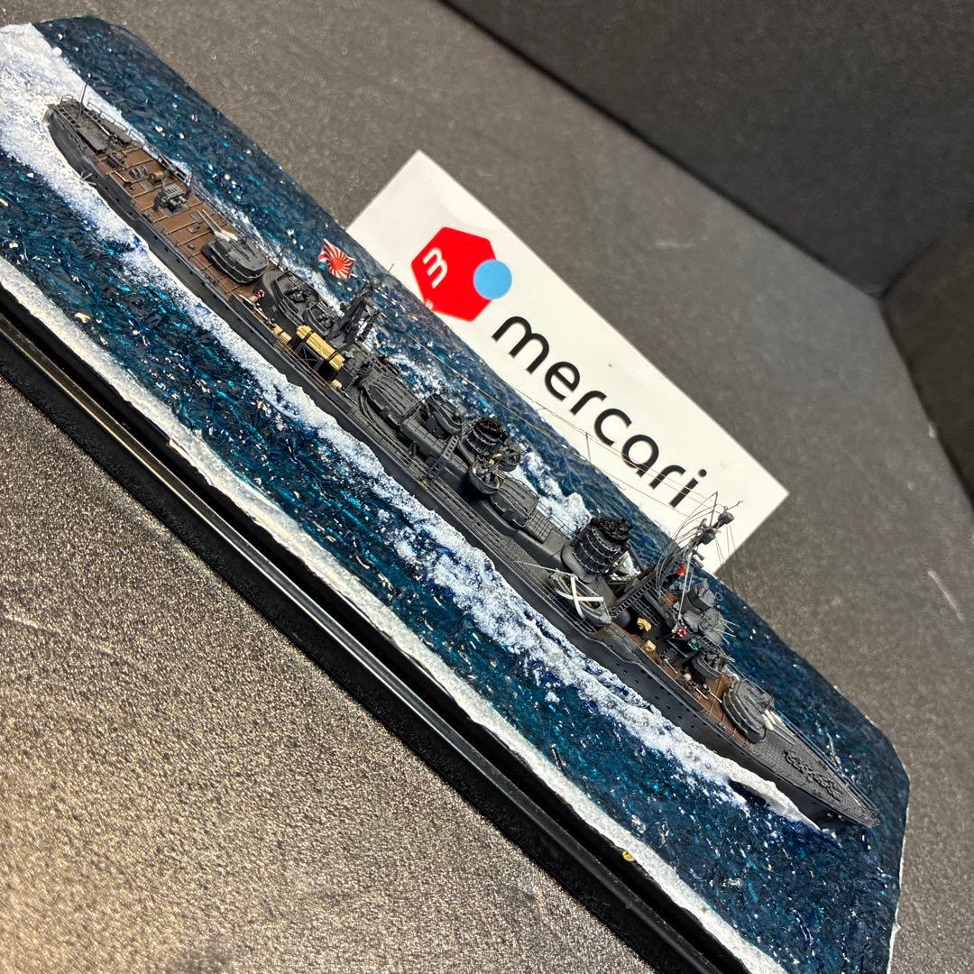● ピットロード製 1/700日本駆逐艦 霞(かすみ)ジオラマ完成品＋艦これ霞