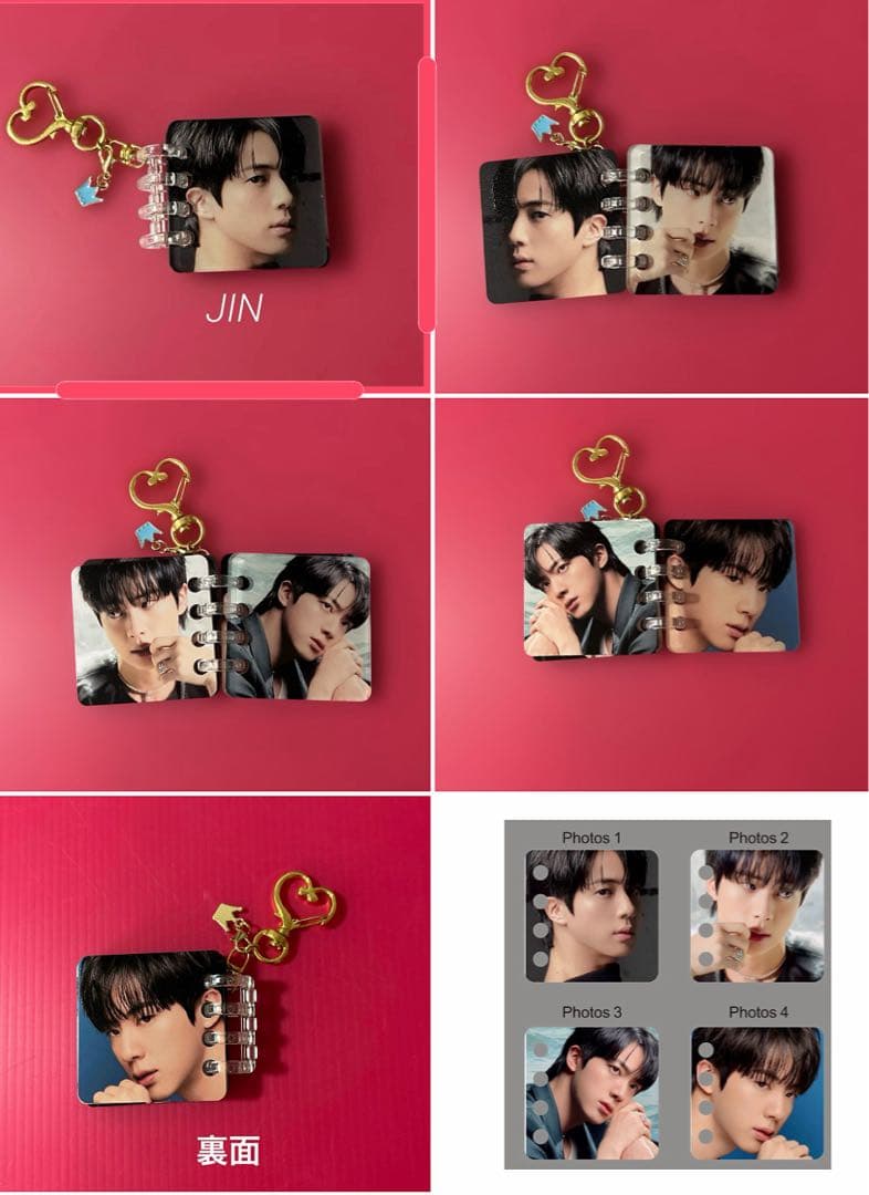 BTS JIN ロングステッカー・両面ホログラムフォトカード