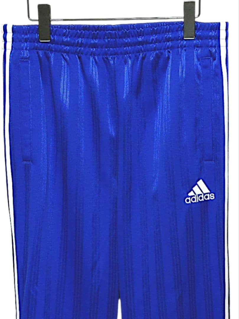 アディダス ジャージ上下セット【ジャケットXO パンツО】青シャドウストライプ