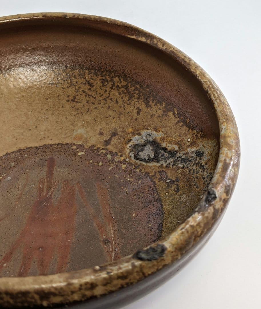 岡山県重要無形文化財 吉本正 備前焼 鉢 合箱合布 食器 皿 工芸品 菓子器