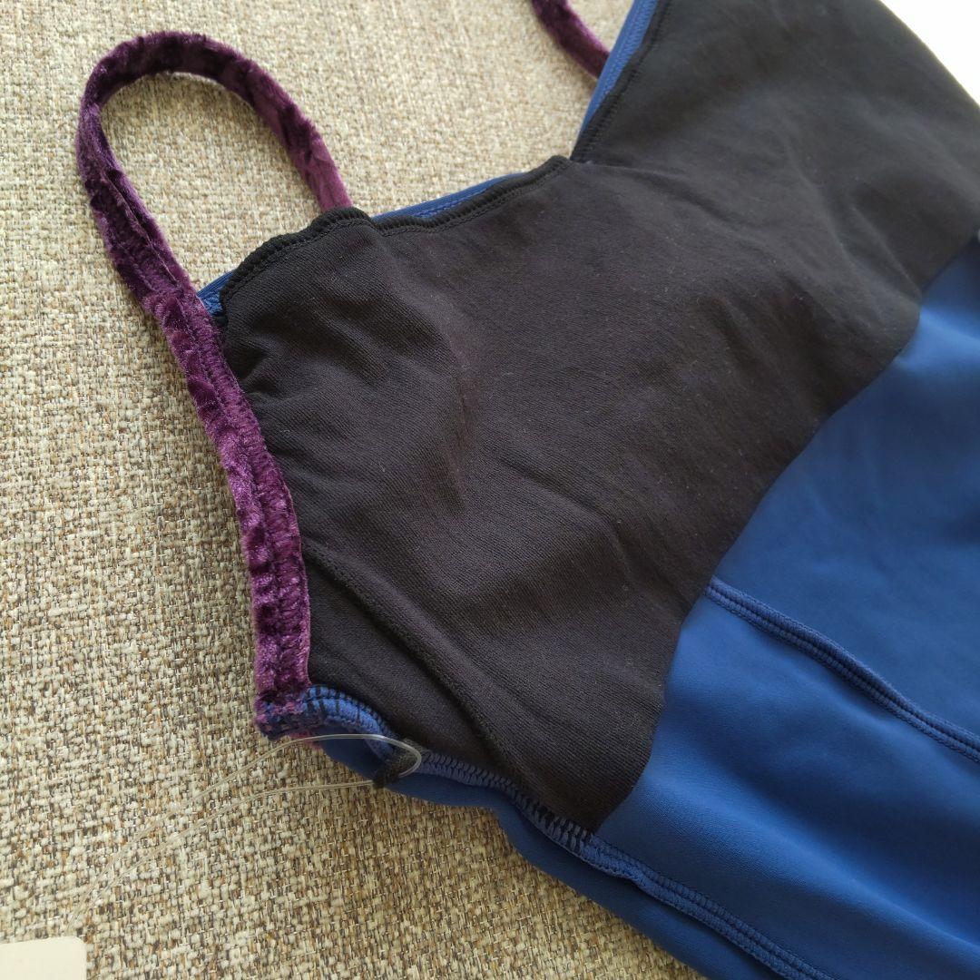 【新品タグ付】Chacott　チャコット　レオタード　青✕紫　ベロア　150