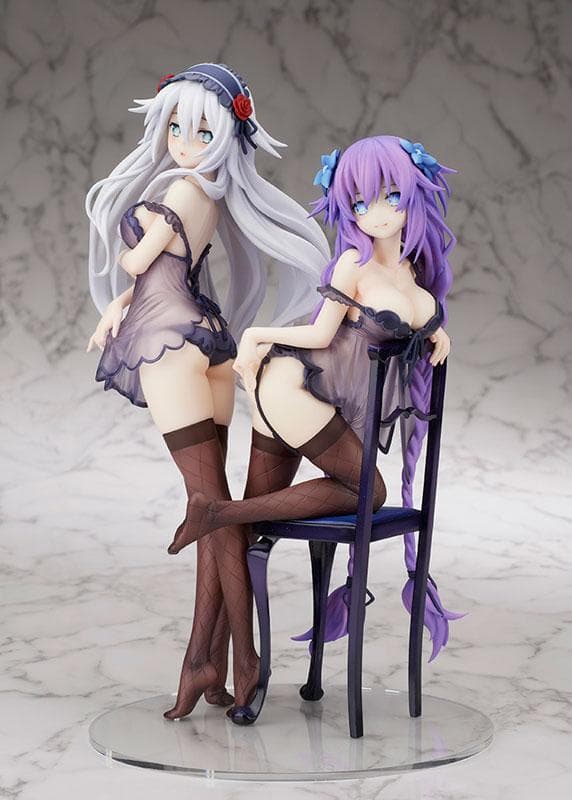 【未開封】パープルハート＆ブラックハート ベビードールver. フィギュア
