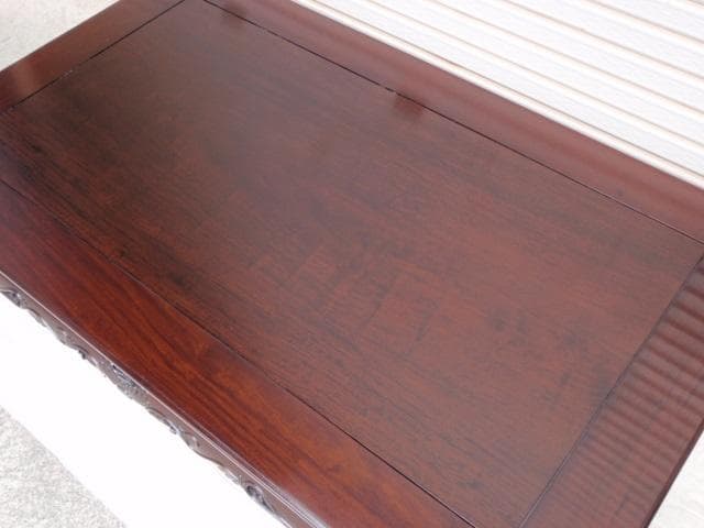 本物！新品５尺(150巾) 花梨無垢 高級座卓 座敷机 唐木 ちゃぶ台/検黒檀