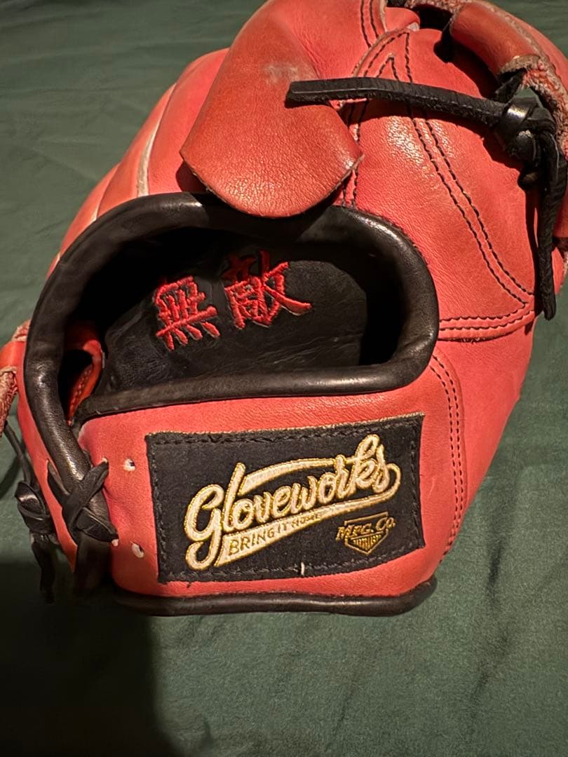 Glove works 硬式グローブ レッド