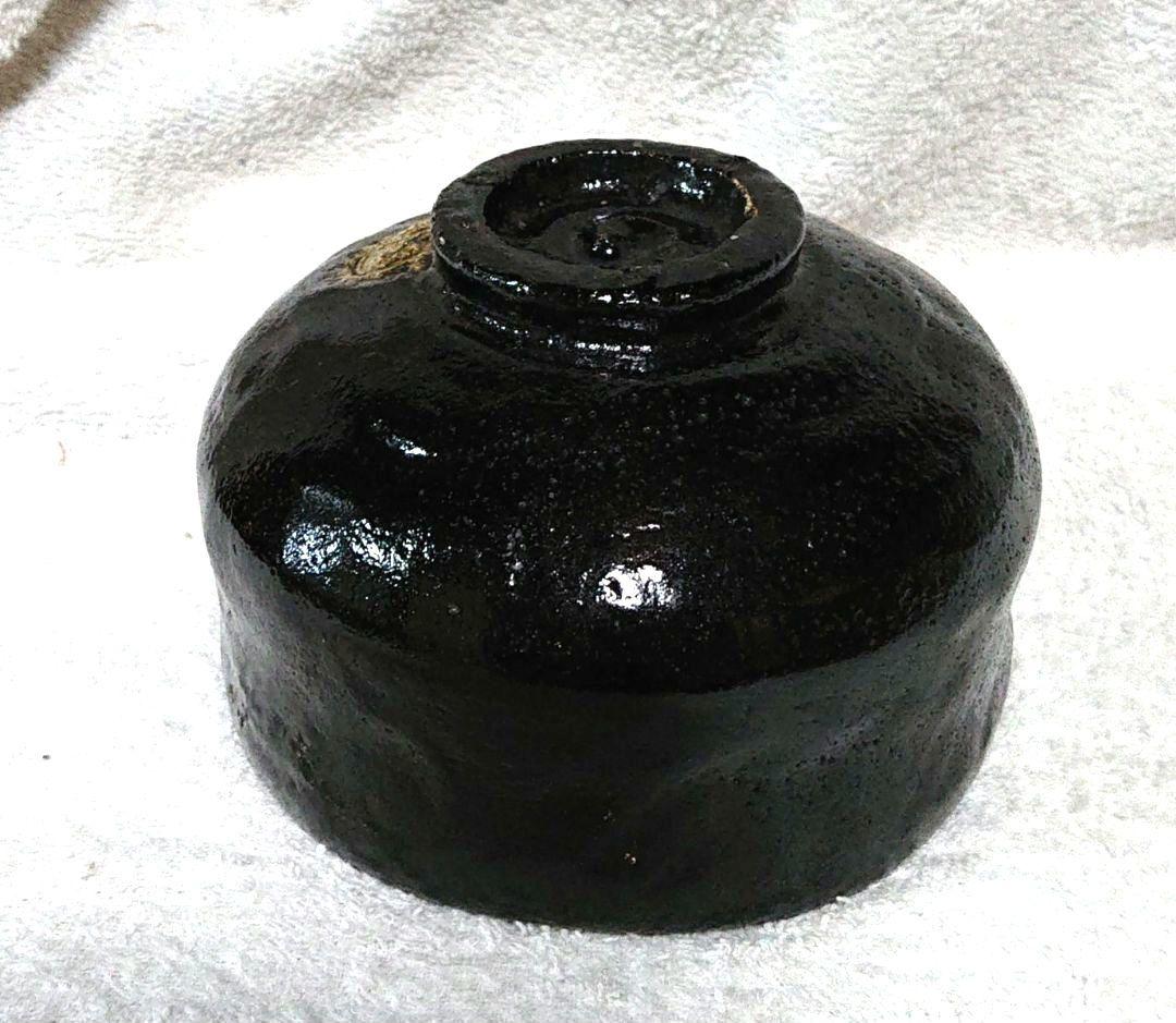 了入造黒楽茶碗 木箱付きA436