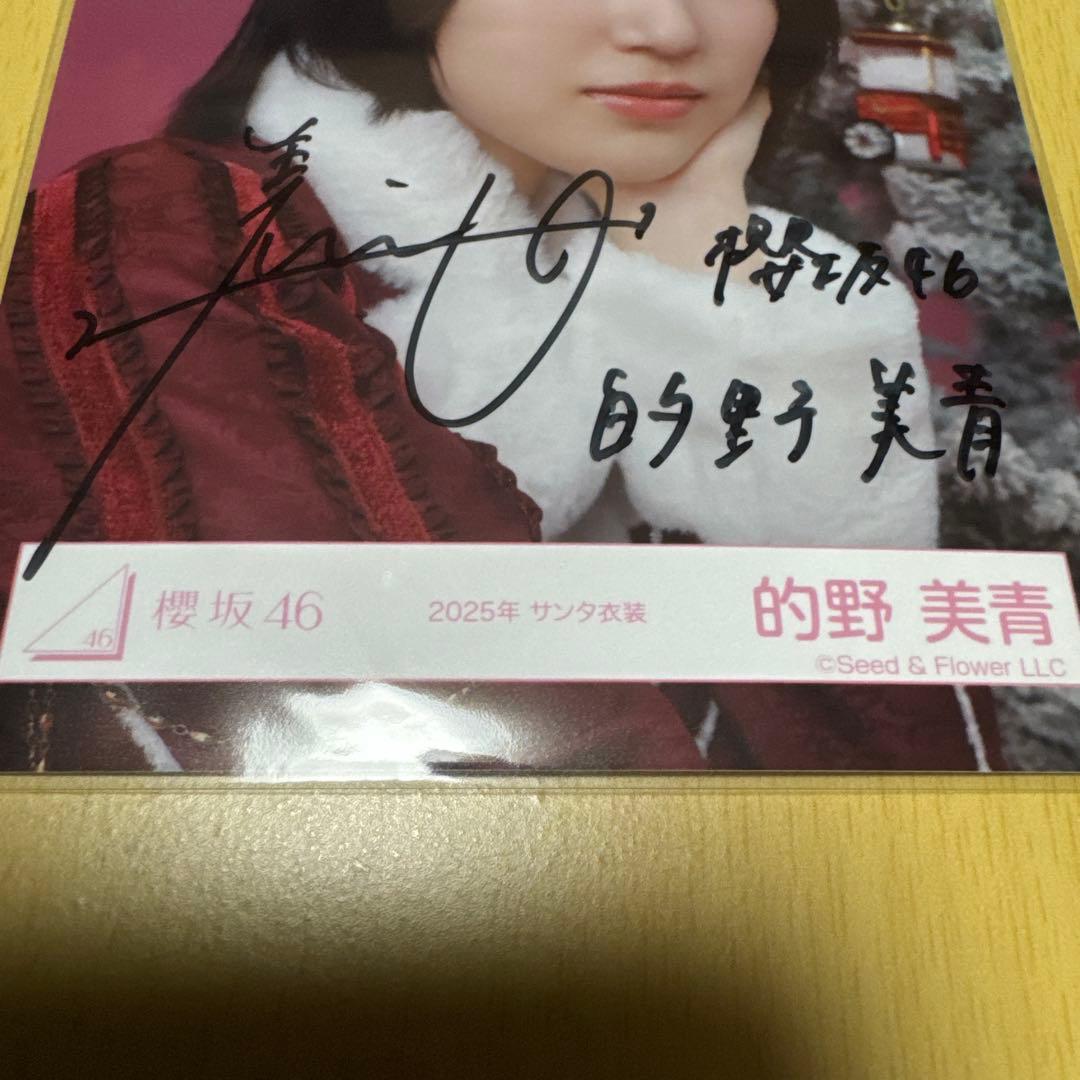 み*い様 櫻坂46 的野美青 【 2025年 サンタ衣装（直筆サイン入り）】 ア