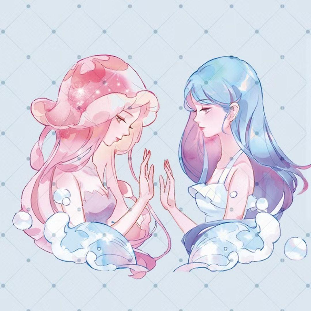 J1086＃海洋少女(贝壳光)LAPUTA切り売り海外人物マステ女の子