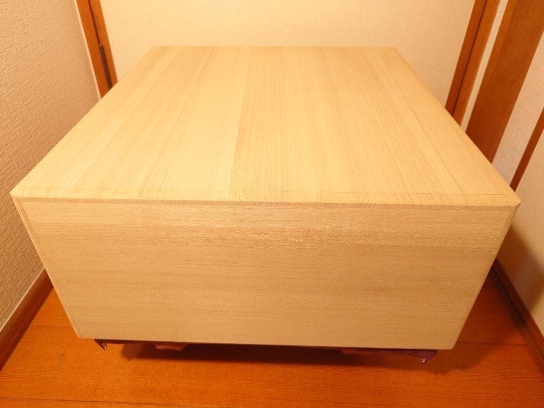 木製囲碁盤 格子模様 脚付き 未使用品