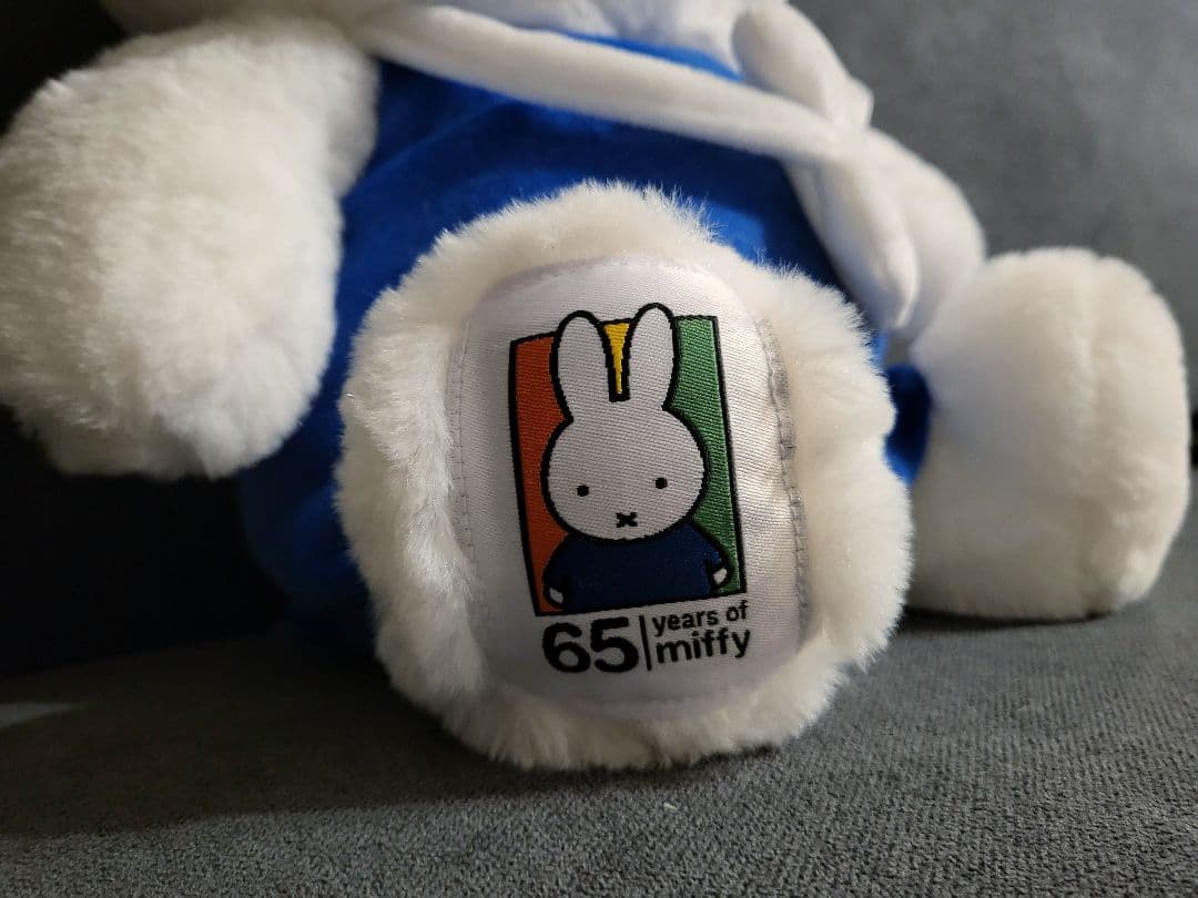 ミッフィー ぬいぐるみ 約30cm 白 青