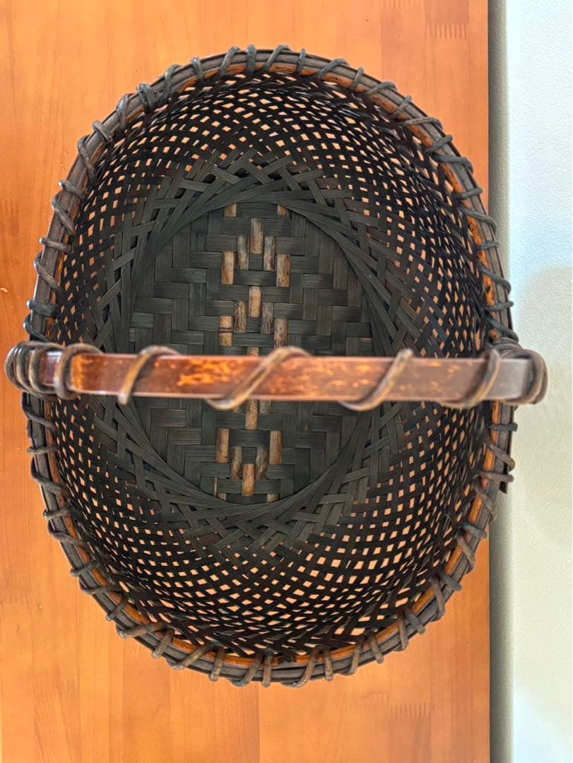 竹製編み 花籠