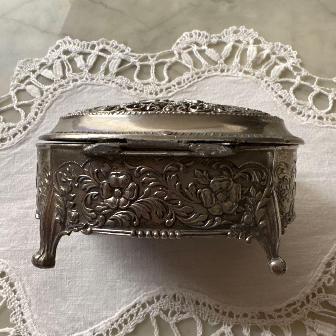 フランス　アンティーク　ヴィンテージ　ジュエリーケース　バラ