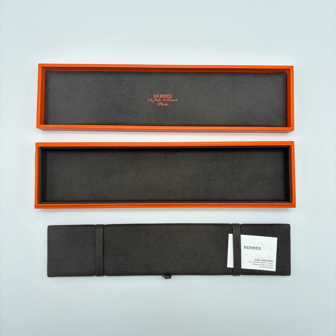 HERMES 空箱のみ ギフトBOX オレンジ 袋付き ショッパー 長方形