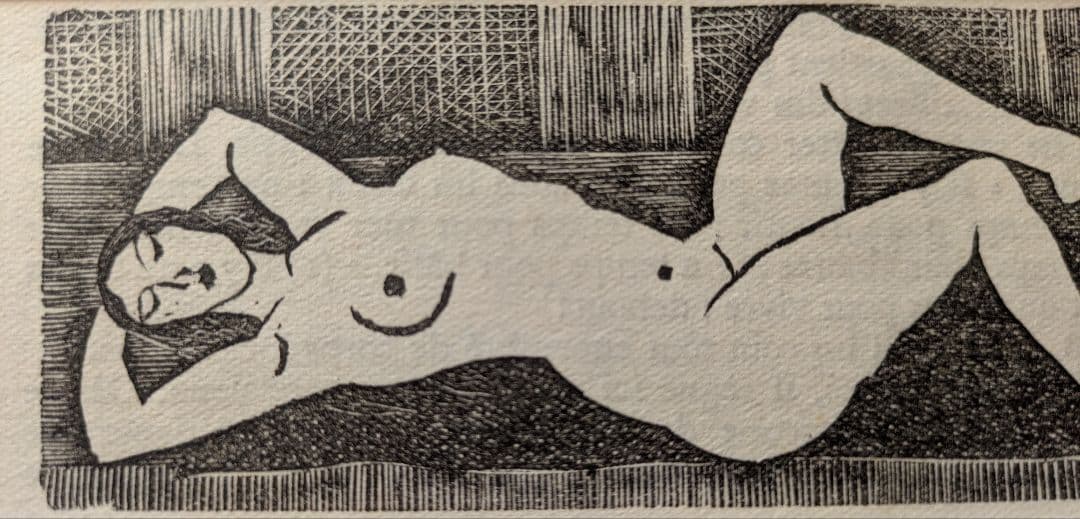ラスト1点　Ag藤田嗣治の木版画　1925年制作