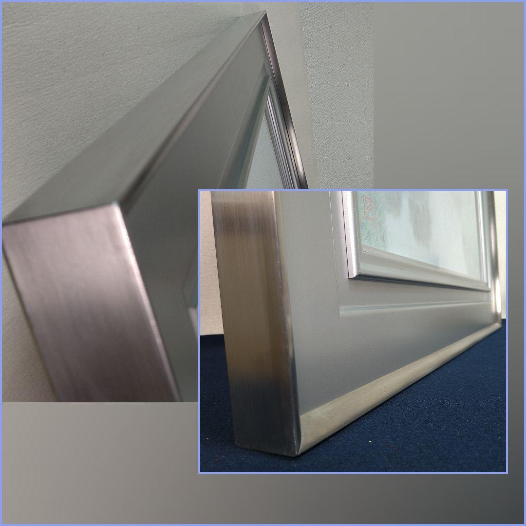 AB15 扇敏之 【川辺】日本画 共シール 日展会友 絵画 額装 風景画