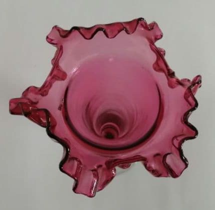 銅赤ガラス　花瓶