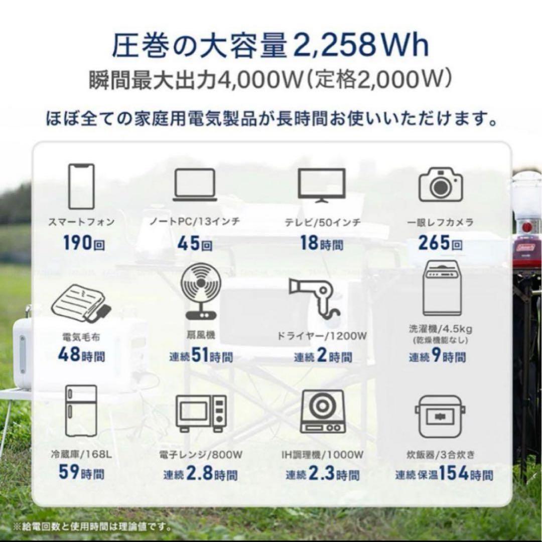 【新品未使用_動作確認済】SABUMA S2200 ポータブル電源