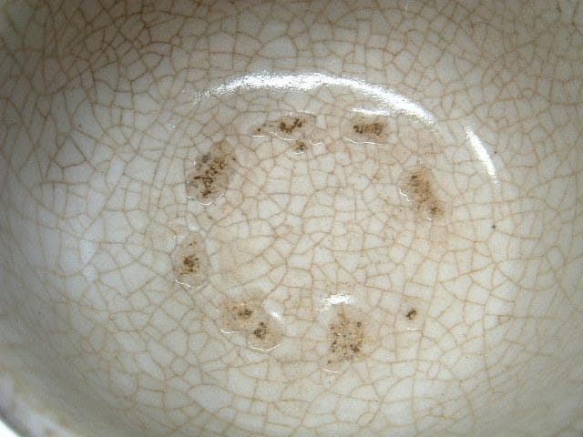 茶碗■金海手茶碗 石碗 お茶道具 抹茶碗 骨董品 貫入 時代物 箱■