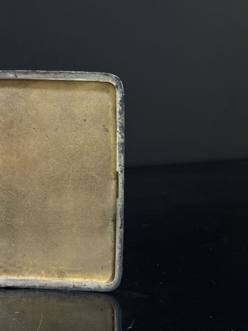 銀無垢 SILVER 950 刻印 銀製 煙草ケース アールデコ 約67.6g